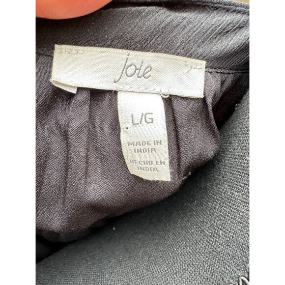 Joie Black Limited Edition Balloon Sleeve Formal Evening Chifon Dress L Coctail - Picture 5 of 11